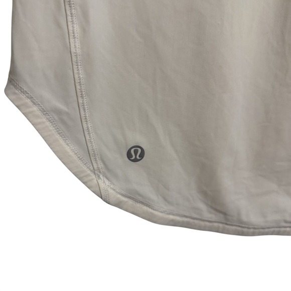 Lululemon Athletica Ivory Sheer Mesh Racerback Tank Top Athletic Workout Small - Picture 3 of 8